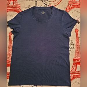 TUFF ATHLETICS Women's Blue Crew Neck T-Shirt Size XL